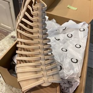 Caged Gladiator Wedge Sandal size 9